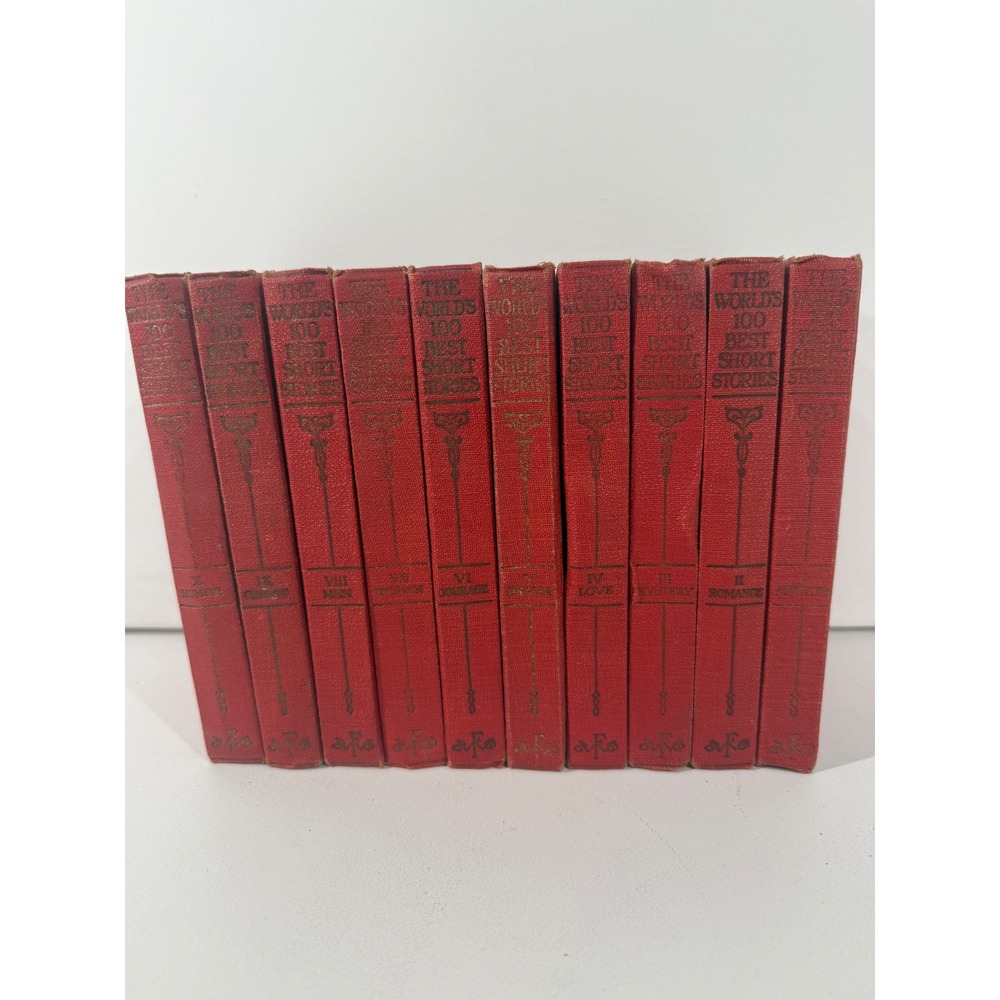 1927 The World's 100 Best Short Stories 10 Vol Set Funk & Wagnalls Grant Overton
